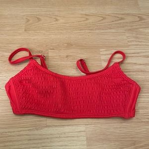 red bikini top